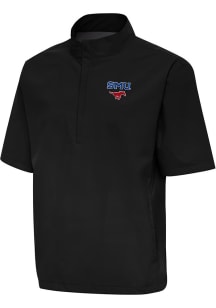 Antigua SMU Mustangs Mens Black Brisk Short Sleeve Jacket