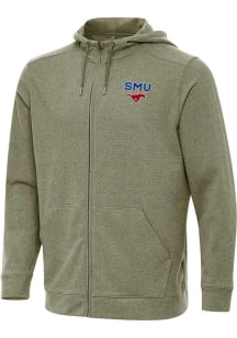 Antigua SMU Mustangs Mens Olive Effortless Light Weight Jacket