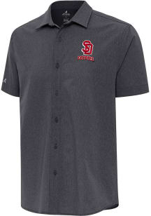 Antigua South Dakota Coyotes Mens Black Activate Short Sleeve Dress Shirt