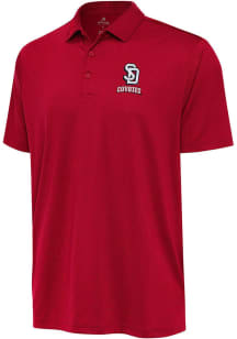 Antigua South Dakota Coyotes Mens Red Ellipse Short Sleeve Polo