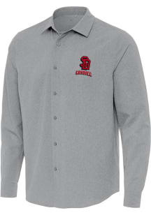 Antigua South Dakota Coyotes Mens Grey Exposure Long Sleeve Dress Shirt