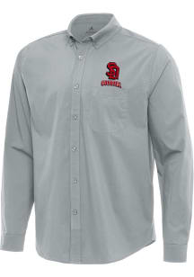 Antigua South Dakota Coyotes Mens Grey Flight Long Sleeve Dress Shirt