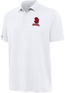 Antigua South Dakota Coyotes Mens White Reprocess Recycled Short Sleeve Polo