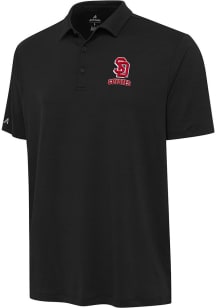 Antigua South Dakota Coyotes Mens Black Reprocess Recycled Short Sleeve Polo