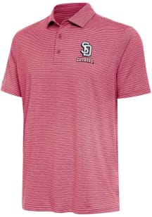 Antigua South Dakota Coyotes Mens Red Scheme Short Sleeve Polo