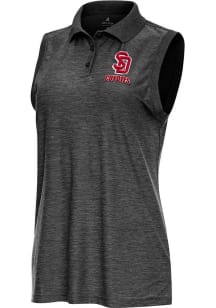 Antigua South Dakota Coyotes Womens Black Recap Polo Shirt