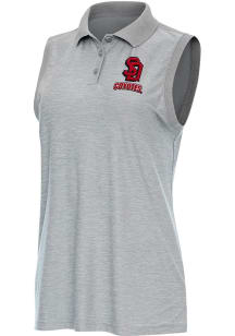 Antigua South Dakota Coyotes Womens Grey Recap Polo Shirt