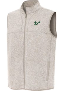 Antigua South Florida Bulls Mens Oatmeal Fortune Sleeveless Jacket
