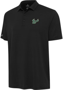Antigua South Florida Bulls Mens Black Reprocess Recycled Short Sleeve Polo