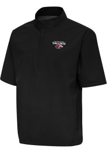 Antigua Southern Illinois Salukis Mens Black Brisk Short Sleeve Jacket