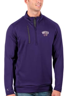 Antigua Western Carolina Mens Purple Generation Long Sleeve Qtr Zip Pullover