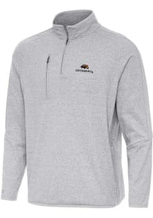 Antigua Southern Mississippi Golden Eagles Mens Grey Certain Long Sleeve Qtr Zip Pullover