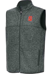 Antigua Syracuse Orange Mens Grey Fortune Sleeveless Jacket