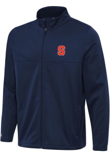 Antigua Syracuse Orange Mens Navy Blue Links 2 Light Weight Jacket