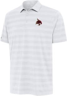 Antigua Texas State Bobcats Mens White Tunnel Short Sleeve Polo