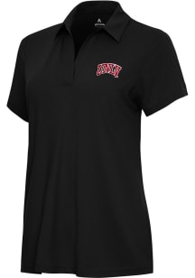 Antigua UNLV Runnin Rebels Womens Black Era Short Sleeve Polo Shirt