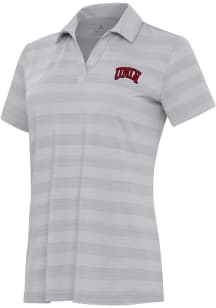 Antigua UNLV Runnin Rebels Womens Grey Tunnel Short Sleeve Polo Shirt