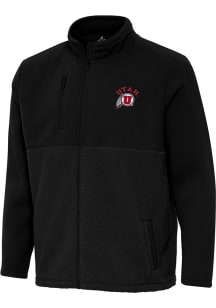 Antigua Utah Utes Mens Black Daily Fused Medium Weight Jacket