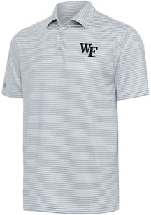 Antigua Wake Forest Demon Deacons Mens Grey Skills Short Sleeve Polo