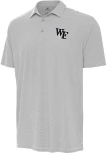 Antigua Wake Forest Demon Deacons Mens Grey Twine Short Sleeve Polo