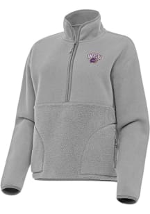 Antigua Western Carolina Womens Grey Figure Qtr Zip
