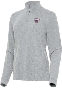 Antigua Western Carolina Womens Grey Heather Mentor Qtr Zip Pullover