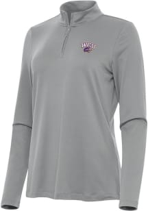 Antigua Western Carolina Womens Grey Reprocess Recycled Qtr Zip