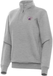 Antigua Western Carolina Womens Grey Victory Qtr Zip