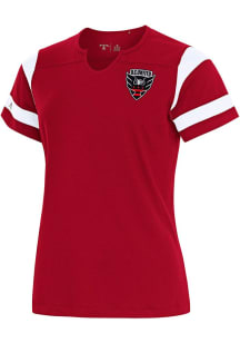 Antigua DC United Womens Red Encounter Short Sleeve T-Shirt