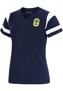 Antigua Nashville SC Womens Navy Blue Encounter Short Sleeve T-Shirt