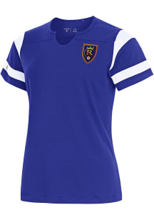 Antigua Real Salt Lake Womens Blue Encounter Short Sleeve T-Shirt
