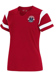 Antigua Washington Wizards Womens Red Encounter Short Sleeve T-Shirt