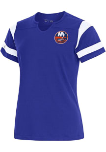 Antigua New York Islanders Womens Blue Encounter Short Sleeve T-Shirt