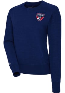 Antigua FC Dallas Womens Navy Blue Forward Crew Sweatshirt