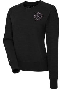 Antigua Inter Miami CF Womens Black Forward Crew Sweatshirt