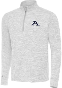 Antigua Akron Zips Mens Grey Cause Long Sleeve Qtr Zip Pullover