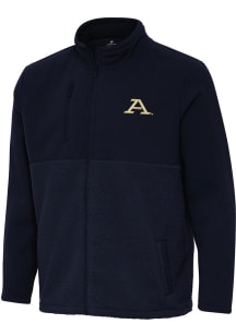 Antigua Akron Zips Mens Navy Blue Daily Fused Medium Weight Jacket