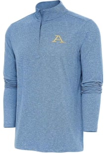 Antigua Akron Zips Mens Blue Hunk Long Sleeve Qtr Zip Pullover