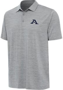 Antigua Akron Zips Mens Grey Layout Short Sleeve Polo