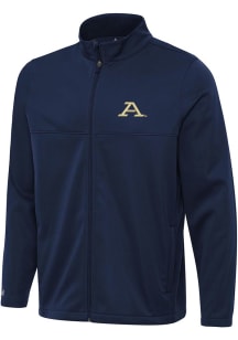 Antigua Akron Zips Mens Navy Blue Links 2 Light Weight Jacket