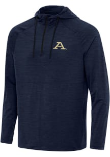 Antigua Akron Zips Mens Navy Blue Spikes Long Sleeve Qtr Zip Pullover