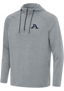 Antigua Akron Zips Mens Grey Spikes Long Sleeve Qtr Zip Pullover