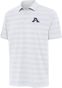 Antigua Akron Zips Mens White Tunnel Short Sleeve Polo