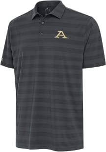 Antigua Akron Zips Mens Grey Tunnel Short Sleeve Polo