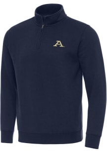 Antigua Akron Zips Mens Navy Blue Victory Long Sleeve Qtr Zip Pullover