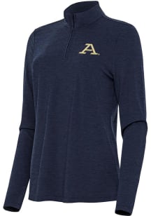 Antigua Akron Zips Womens Navy Blue Bright Qtr Zip