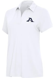 Antigua Akron Zips Womens White Era Short Sleeve Polo Shirt