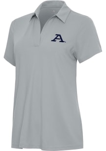 Antigua Akron Zips Womens Grey Era Short Sleeve Polo Shirt