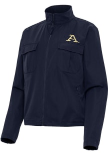 Antigua Akron Zips Womens Navy Blue Even Par Light Weight Jacket