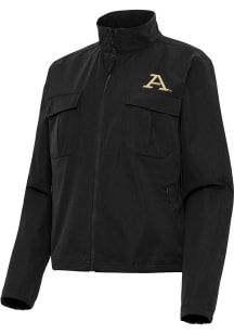Antigua Akron Zips Womens Black Even Par Light Weight Jacket